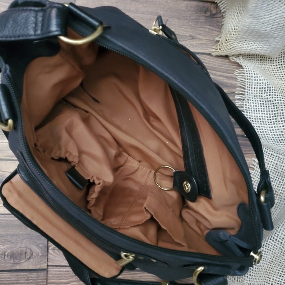 Stone Mountain black Genuine Leather satchel - Picture 7 of 7